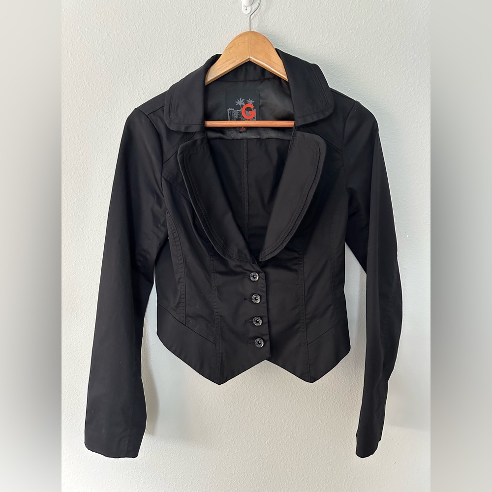 G by Guess Women's Black Buttoned Blazer